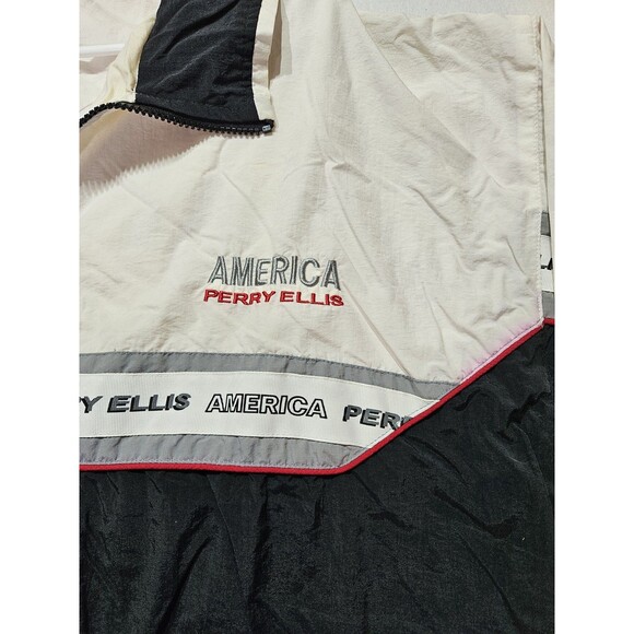 Perry Ellis "America" Active Men's Size XXL Full Zip Warm Up Track Jacket B/W - Picture 3 of 6